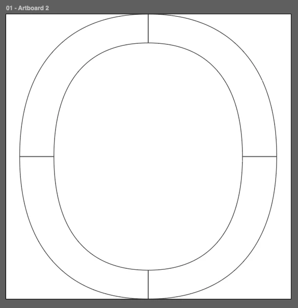 The lowercase o of Open Sans resolving into a magnifying-glass search icon: proportion, counter, stroke, stress and terminal held in common.